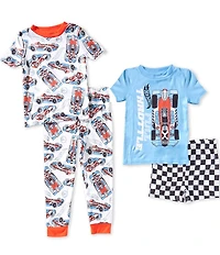 Komar Kids Little Boys Hot Wheels 4-Piece Pajama Set