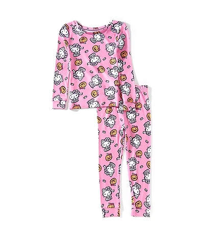 Komar Kids Little Girls Long Sleeve Hello Kitty Pajama Top & Coordinating Pajama Pant Set