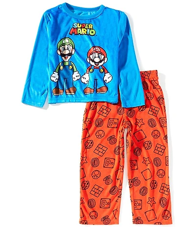 Komar Kids Boys Mario Long-Sleeve 2-Piece Pajama Set