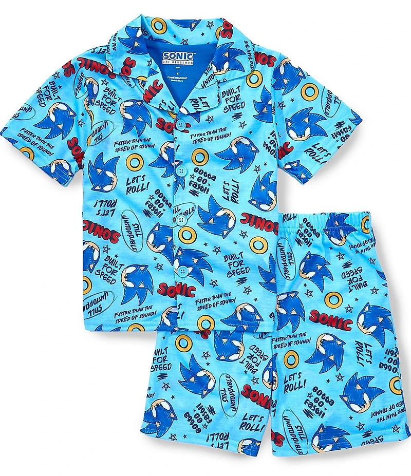 Komar Kids Little/Big Boys Sonic The Hedgehog Two-Piece Coat Sleep Set