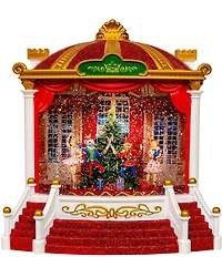 Kurt Adler 9.25-Inch Battery Operated USB LED Lighted Ballet Spinning Glitter Water Theater Lantern