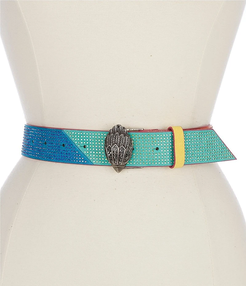 Kurt Geiger London 1.49#double; Bright Rainbow Scratchy Belt