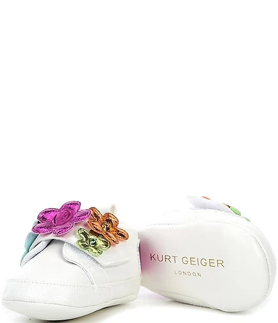 Kurt Geiger London Girls' Flower Petal Ornamented Sneaker Crib Shoes (Infant)