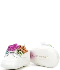 Kurt Geiger London Girls' Flower Petal Ornamented Sneaker Crib Shoes (Infant)