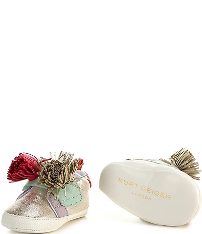 Kurt Geiger London Girls' Laney Fringe Sneaker Crib Shoes (Infant)