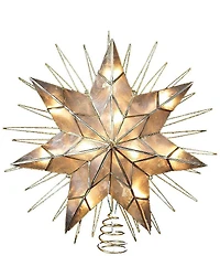 Kurt S. Adler 14#double; UL 10-Light Capiz Natural Star Treetop
