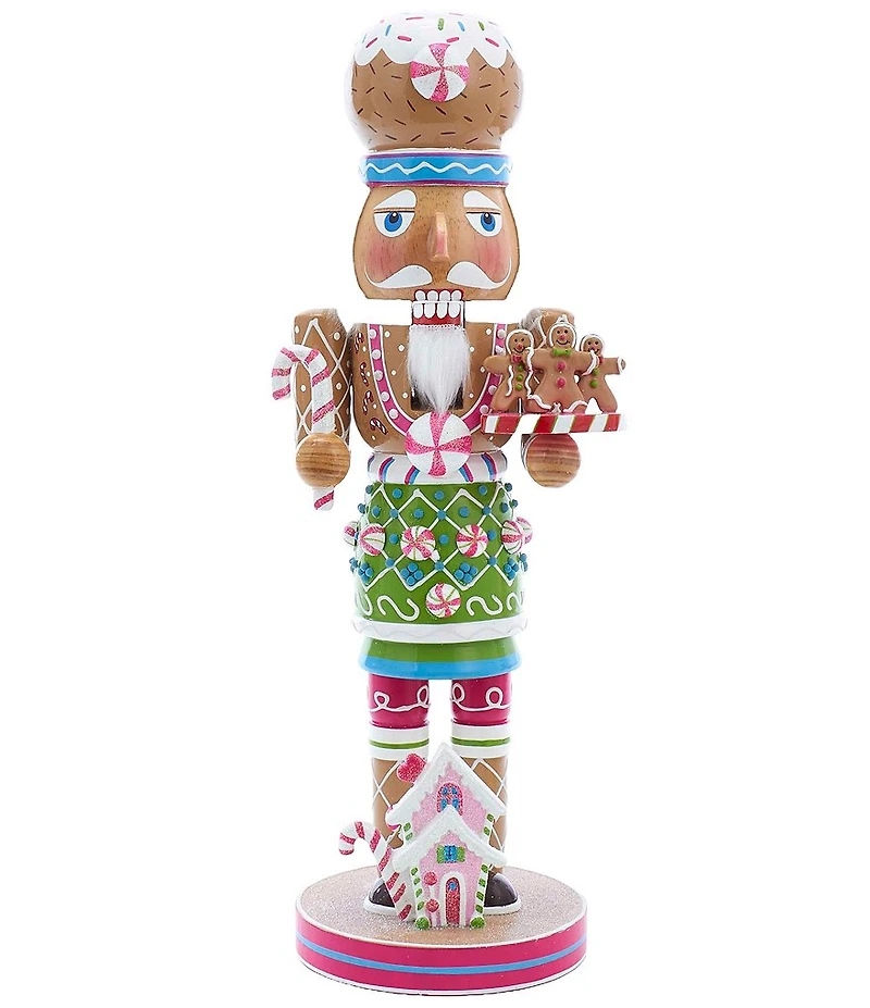 Kurt S. Adler 16- Inch Wooden Gingerbread Nutcracker Figurine