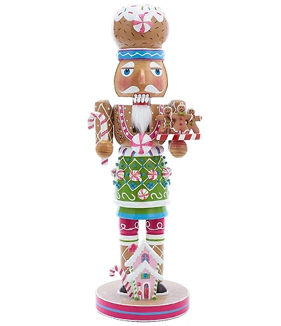 Kurt S. Adler 16- Inch Wooden Gingerbread Nutcracker Figurine