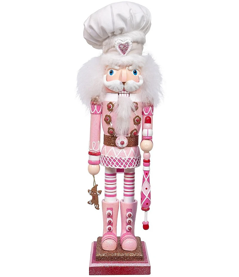 Kurt S. Adler 16#double; Hollywood Nutcrackers™ Pink Gingerbread Baker Nutcracker