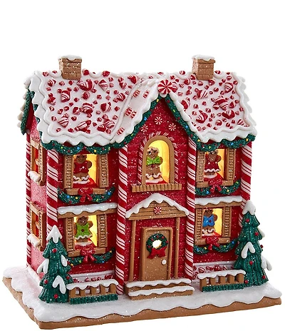 Kurt S. Adler 9.5#double; Battery-Operated Lighted Musical Gingerbread House