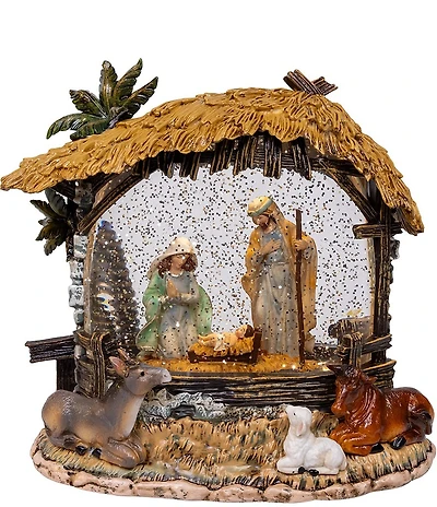 Kurt S. Adler Battery-Operated USB Light-Up Nativity Scene, 8#double;
