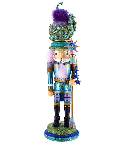 Kurt S. Adler Hollywood Nutcracker Collection 17.5 Inch Peacock Hat Nutcracker