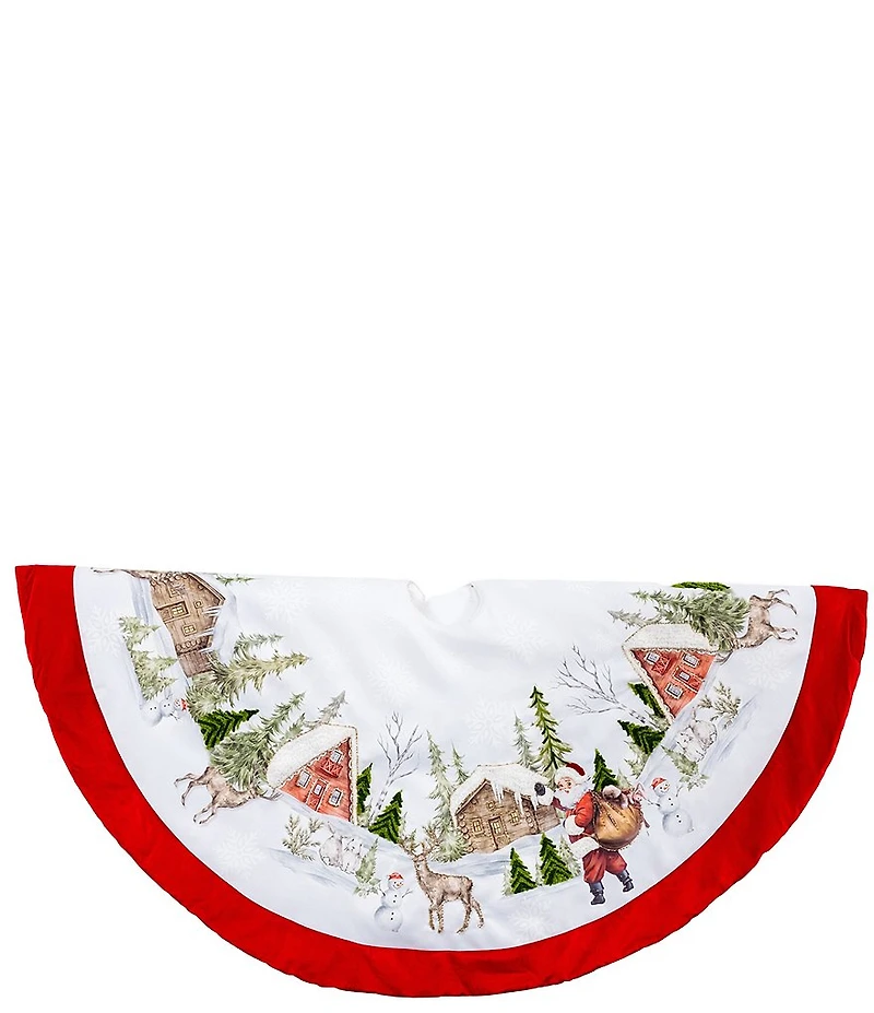 Kurt S. Adler Velvet Beaded Embroidered Tree Skirt, 48#double;