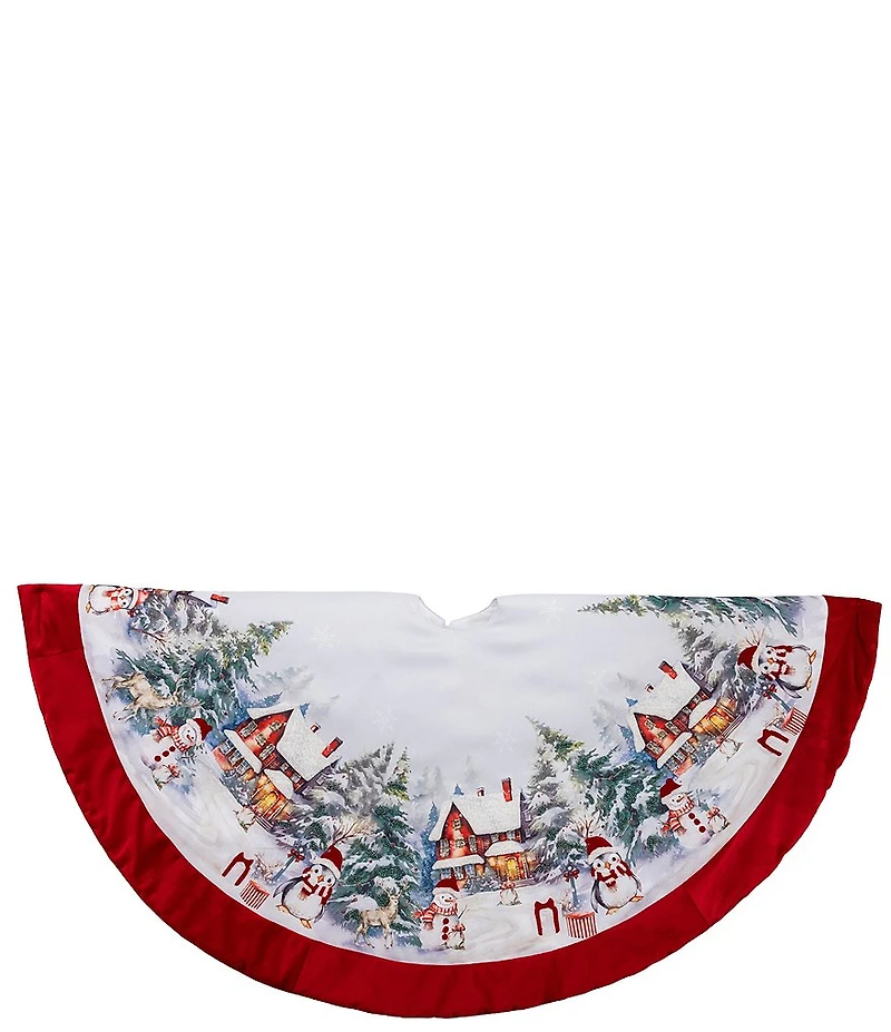 Kurt S. Adler Velvet Beaded Tree Skirt, 48#double;