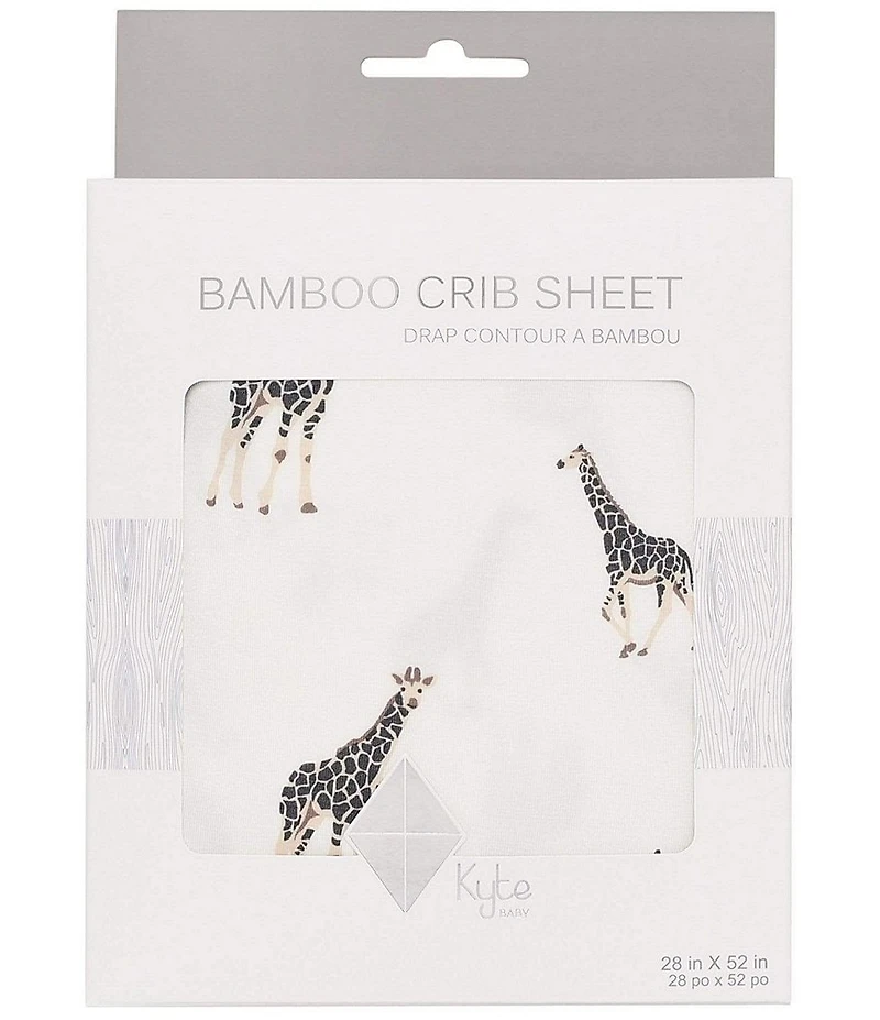 Kyte BABY Baby Boys Bamboo Giraffe Print Crib Sheet
