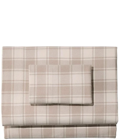 L.L.Bean Ultrasoft Comfort Check Flannel Sheet Set