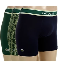 Lacoste 5#double; Inseam Boxer Briefs 3-Pack