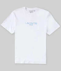 Lacoste Lacoste Paris Print Crew Neck Short Sleeve Stretch T-Shirt