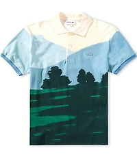 Lacoste Landscape Print Short Sleeve Polo Shirt