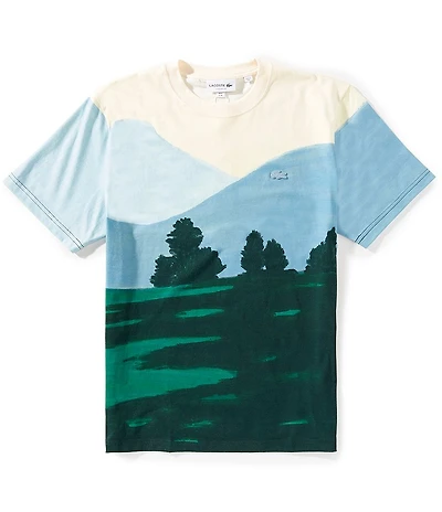 Lacoste Landscape Print Short Sleeve T-Shirt