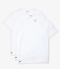 Lacoste Short Sleeve Regular Fit V-Neck Undershirts 3-Pack