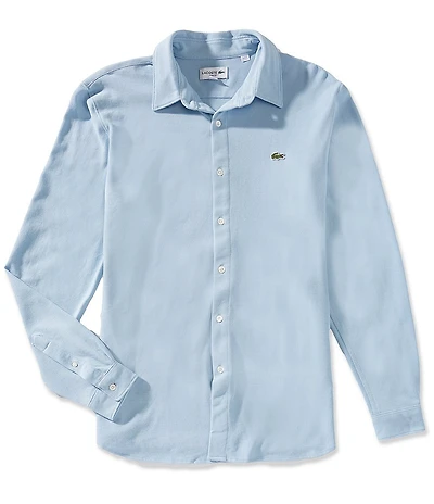 Lacoste Slim Fit Cotton Pique Long Sleeve Woven Shirt