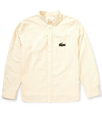 Lacoste Stripe Oxford Long Sleeve Woven Shirt