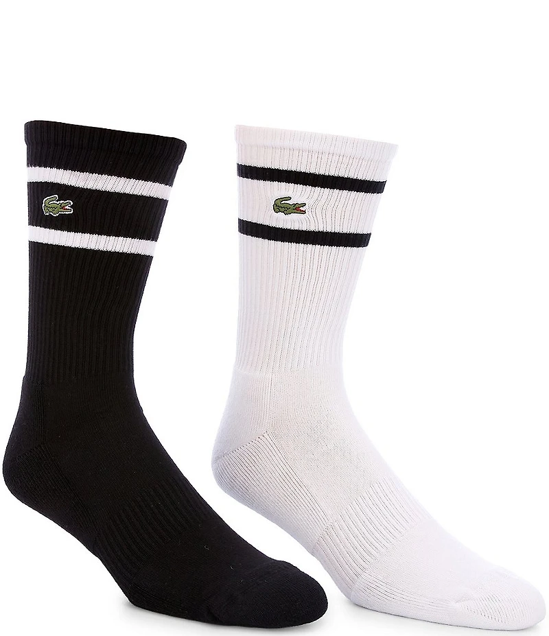 Lacoste Striped Crew Socks 2-Pack