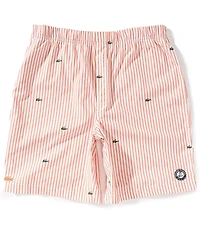 Lacoste Striped Crocodile-Printed 7/8#double; Inseam Pajama Shorts