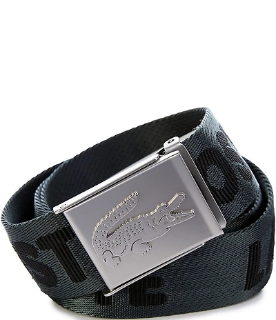 Lacoste Woven Strap Raw Edges 1.6#double; Belt