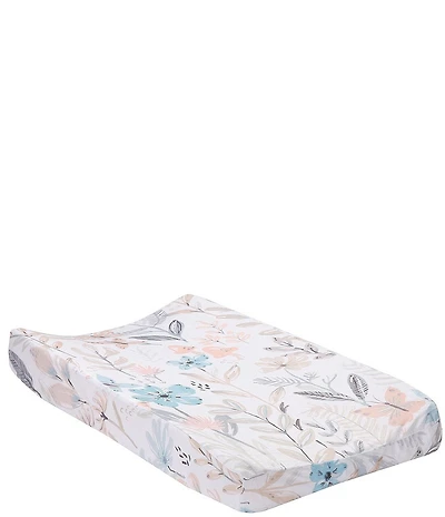 Lambs & Ivy Baby Blooms Watercolor Floral Butterfly Soft Changing Pad Cover