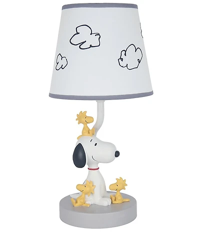 Lambs & Ivy Classic Snoopy & Friends Nursery Lamp with Shade & Bulb