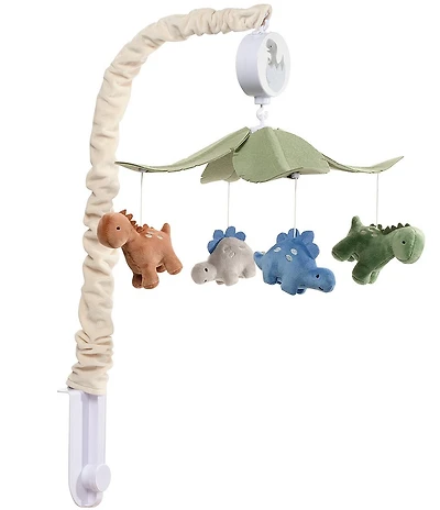 Lambs & Ivy Dino-Might Multicolor Dinosaur Musical Baby Crib Mobile Soother Toy