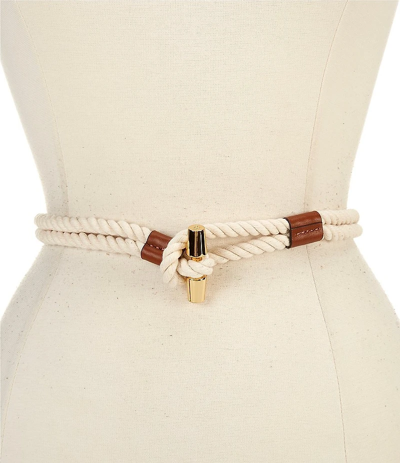 Lauren Ralph Lauren 0.75#double; Medium Cotton Rope Belt
