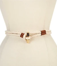 Lauren Ralph Lauren 0.75#double; Medium Cotton Rope Belt