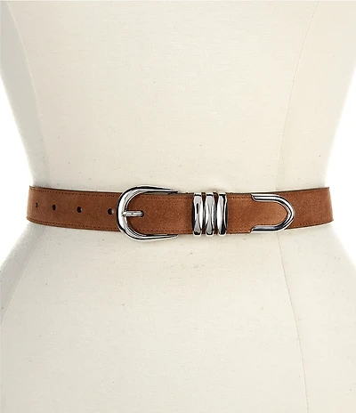 Lauren Ralph Lauren 1#double; Metal-Keeper Skinny Suede Belt