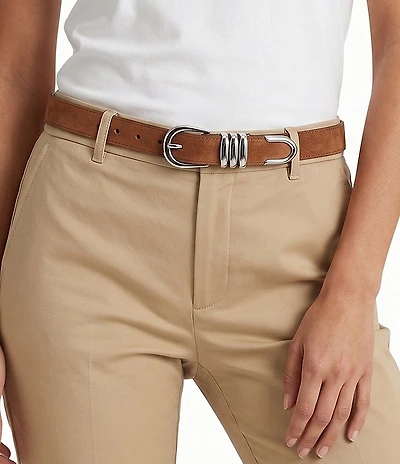 Lauren Ralph Lauren 1#double; Metal-Keeper Skinny Suede Belt