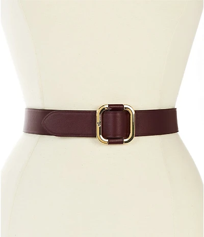 Lauren Ralph Lauren 1.25#double; Slide-Buckle Leather Belt