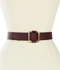 Lauren Ralph Lauren 1.25#double; Slide-Buckle Leather Belt