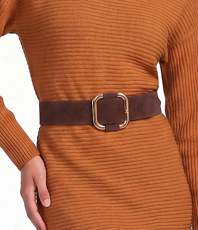 Lauren Ralph Lauren 1.5#double; Suede Slide Buckle Belt