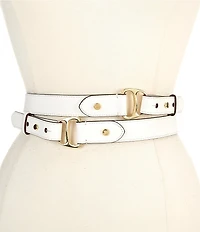 Lauren Ralph Lauren 2#double; Leather Equestrian Double-Wrap Belt