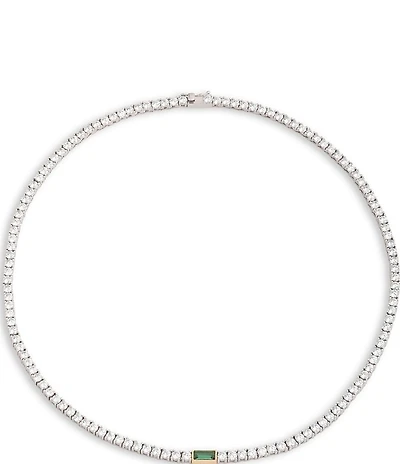 Lauren Ralph Lauren Baguette Center Stone Tennis Collar Necklace