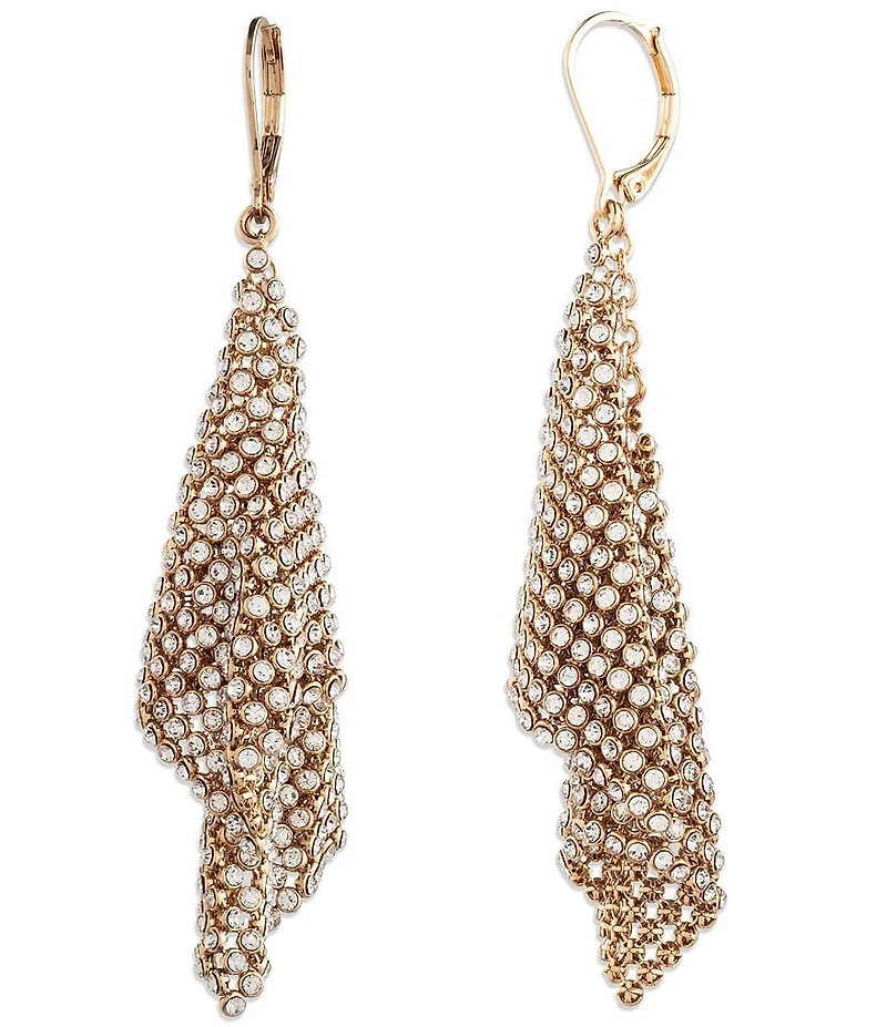 Lauren Ralph Lauren Crystal Mesh Drop Earrings