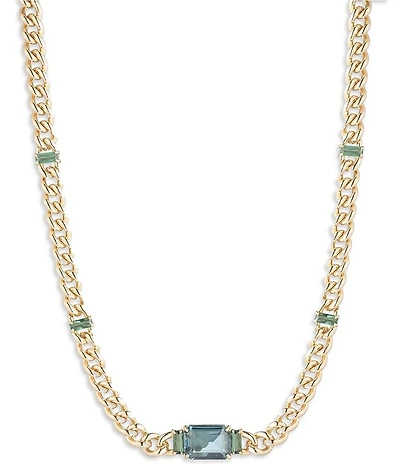 Lauren Ralph Lauren Curb Stone Collar Chain Necklace