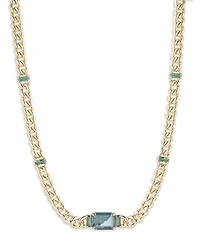 Lauren Ralph Lauren Curb Stone Collar Chain Necklace