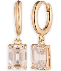 Lauren Ralph Lauren CZ Huggie Drop Earrings
