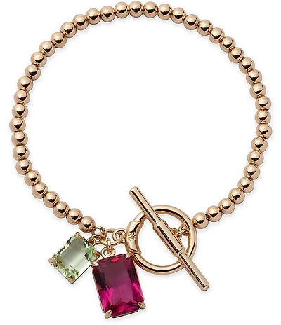 Lauren Ralph Lauren Double Stone Beaded Toggle Line Bracelet