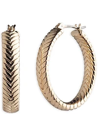 Lauren Ralph Lauren Foxtail Chain Hoop Earrings