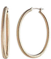 Lauren Ralph Lauren Foxtail Chain Large Hoop Earrings