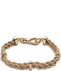 Lauren Ralph Lauren Gold Tone 2 Row Rope Flex Line Chain Bracelet